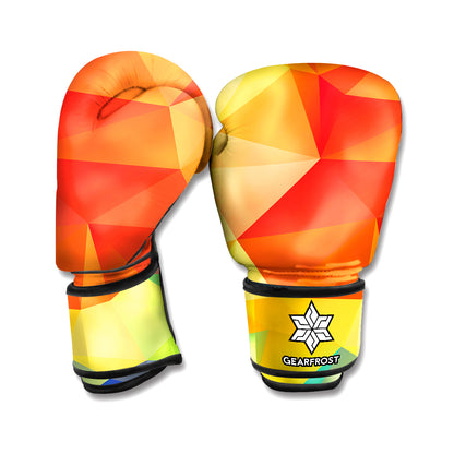 Abstract Polygonal Geometric Print Boxing Gloves