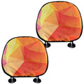 Abstract Polygonal Geometric Print Car Headrest Covers