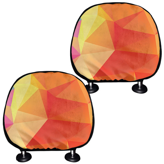 Abstract Polygonal Geometric Print Car Headrest Covers