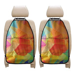 Abstract Polygonal Geometric Print Car Seat Organizers