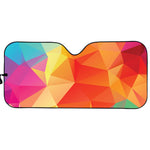 Abstract Polygonal Geometric Print Car Sun Shade