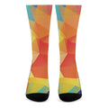 Abstract Polygonal Geometric Print Crew Socks