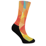 Abstract Polygonal Geometric Print Crew Socks