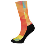 Abstract Polygonal Geometric Print Crew Socks