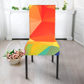 Abstract Polygonal Geometric Print Dining Chair Slipcover