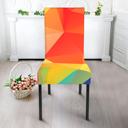 Abstract Polygonal Geometric Print Dining Chair Slipcover