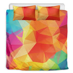Abstract Polygonal Geometric Print Duvet Cover Bedding Set
