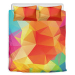 Abstract Polygonal Geometric Print Duvet Cover Bedding Set