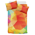 Abstract Polygonal Geometric Print Duvet Cover Bedding Set