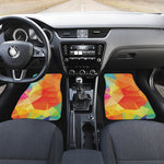 Abstract Polygonal Geometric Print Front and Back Car Floor Mats