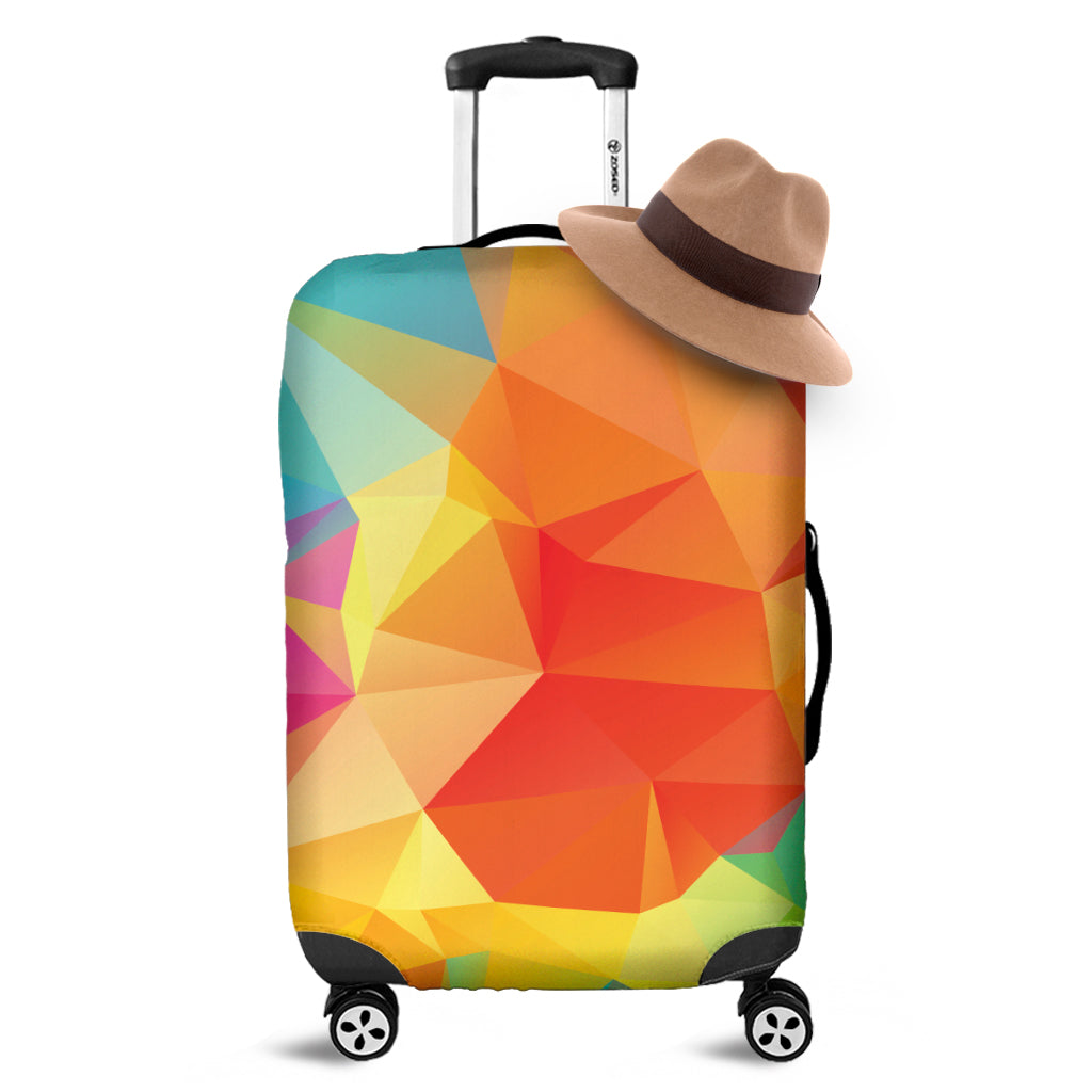 Abstract Polygonal Geometric Print Luggage Cover