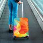 Abstract Polygonal Geometric Print Luggage Cover