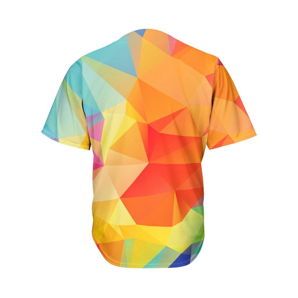 Abstract Polygonal Geometric Print Men's Baseball Jersey