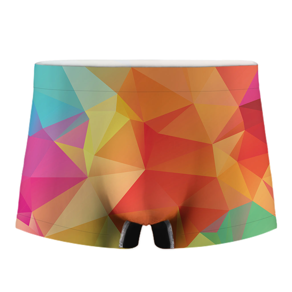 Abstract Polygonal Geometric Print Men's Boxer Briefs