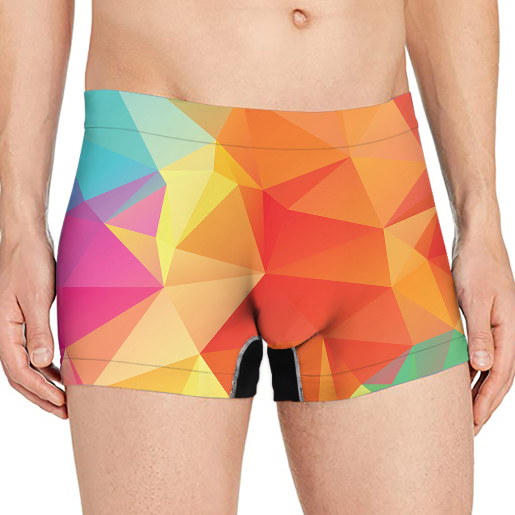 Abstract Polygonal Geometric Print Men's Boxer Briefs
