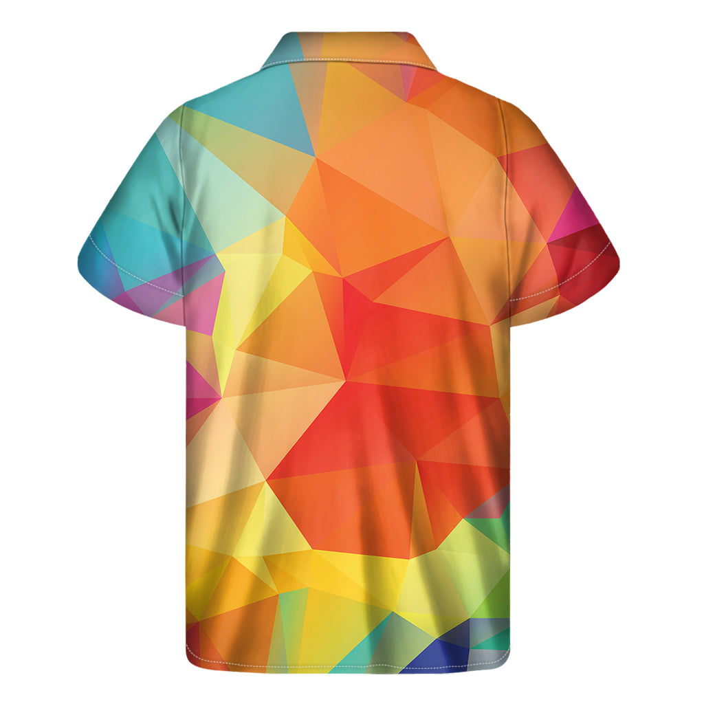 Abstract Polygonal Geometric Print Men's Short Sleeve Shirt