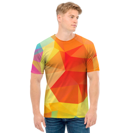 Abstract Polygonal Geometric Print Men's T-Shirt