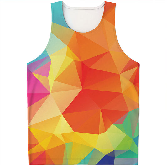 Abstract Polygonal Geometric Print Men's Tank Top