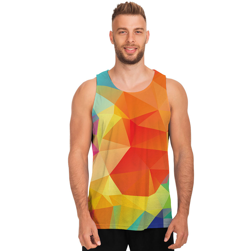 Abstract Polygonal Geometric Print Men's Tank Top