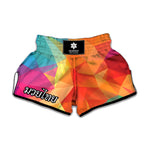 Abstract Polygonal Geometric Print Muay Thai Boxing Shorts