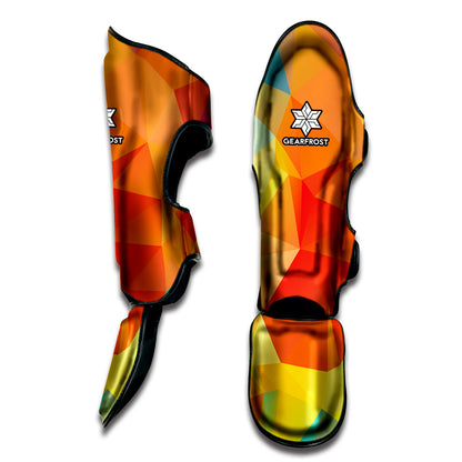 Abstract Polygonal Geometric Print Muay Thai Shin Guard