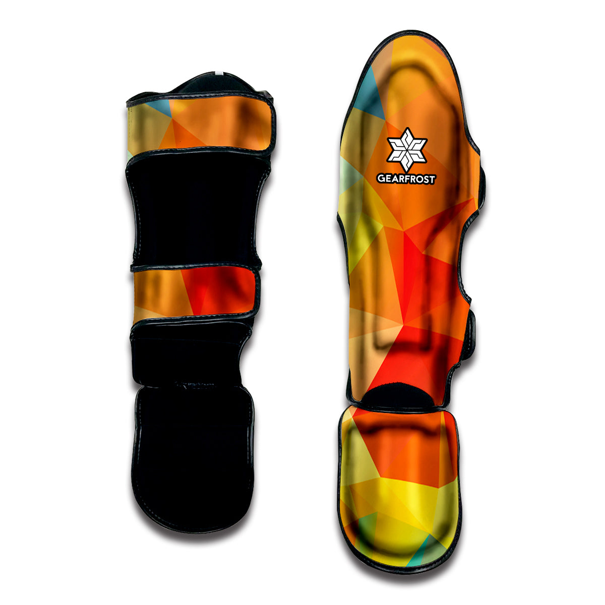Abstract Polygonal Geometric Print Muay Thai Shin Guard