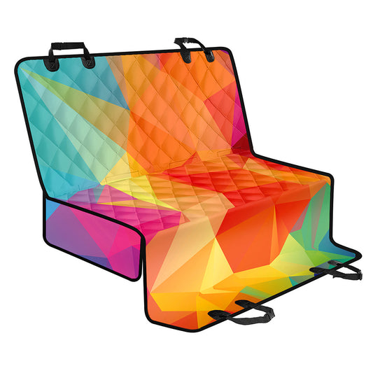 Abstract Polygonal Geometric Print Pet Car Back Seat Cover