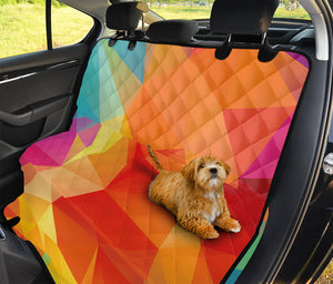 Abstract Polygonal Geometric Print Pet Car Back Seat Cover