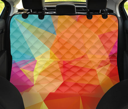 Abstract Polygonal Geometric Print Pet Car Back Seat Cover