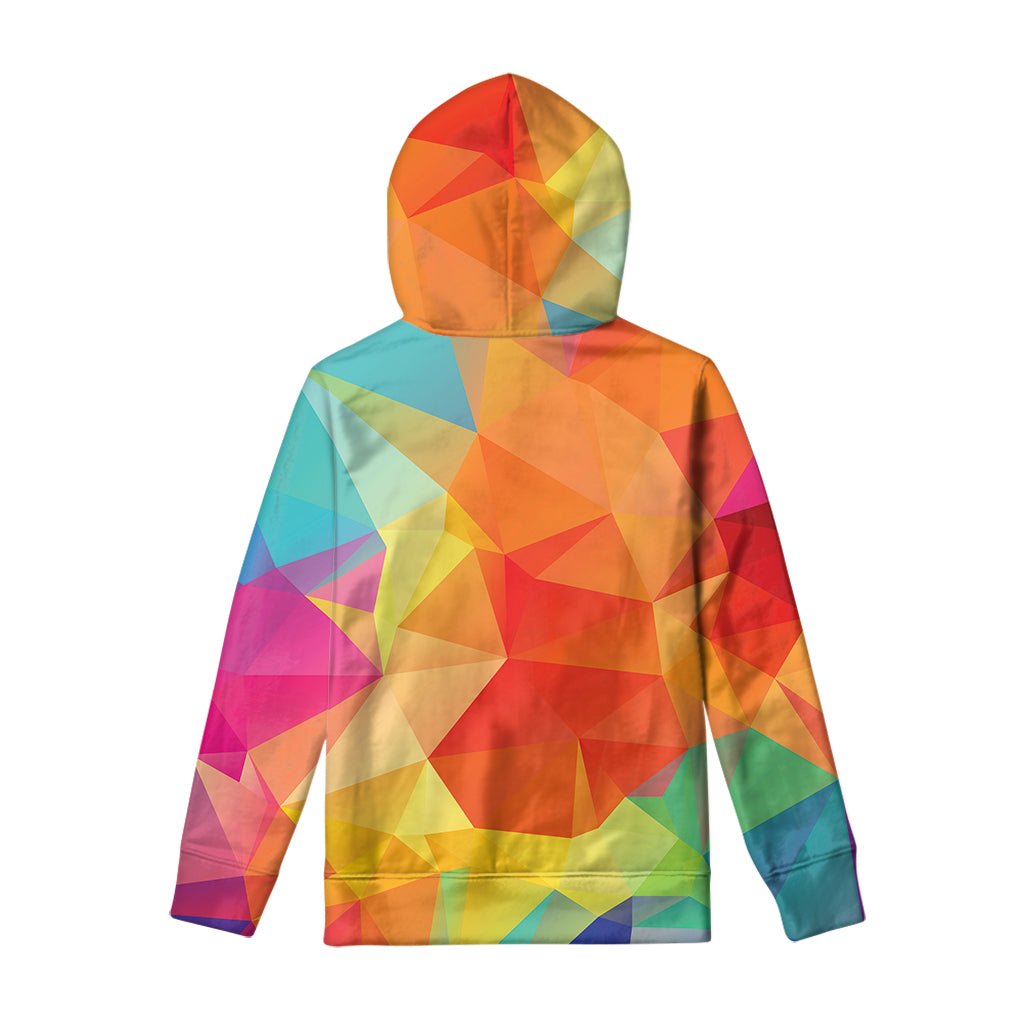 Abstract Polygonal Geometric Print Pullover Hoodie