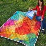 Abstract Polygonal Geometric Print Quilt
