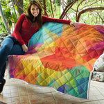 Abstract Polygonal Geometric Print Quilt