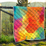 Abstract Polygonal Geometric Print Quilt