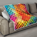 Abstract Polygonal Geometric Print Quilt