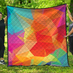 Abstract Polygonal Geometric Print Quilt