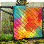 Abstract Polygonal Geometric Print Quilt