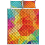 Abstract Polygonal Geometric Print Quilt Bed Set