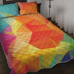 Abstract Polygonal Geometric Print Quilt Bed Set