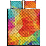 Abstract Polygonal Geometric Print Quilt Bed Set