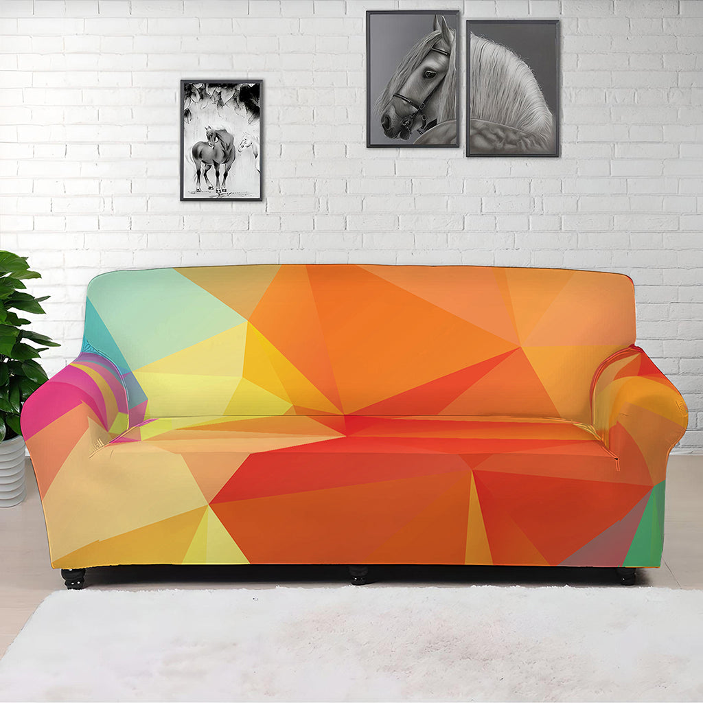 Abstract Polygonal Geometric Print Sofa Cover