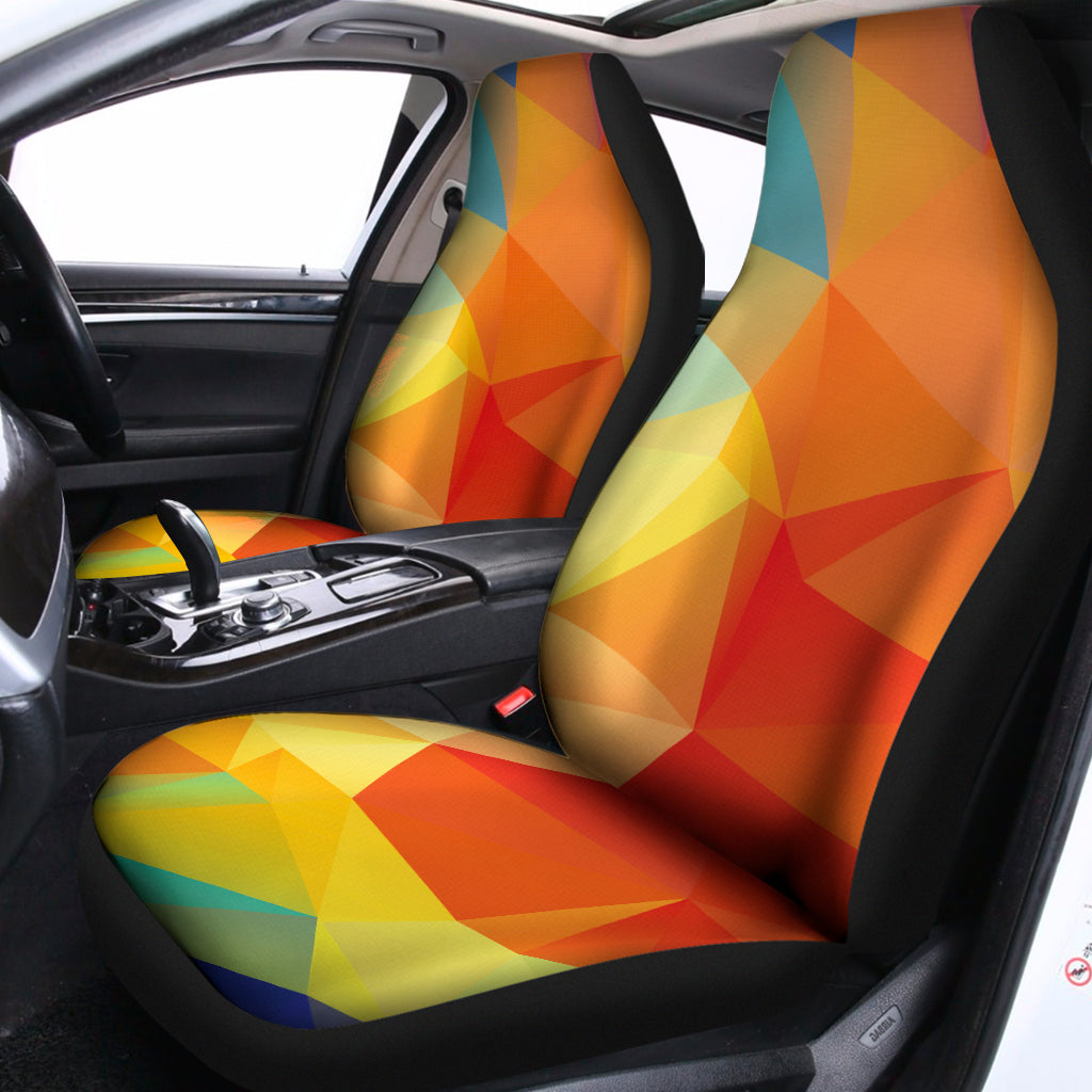 Abstract Polygonal Geometric Print Universal Fit Car Seat Covers