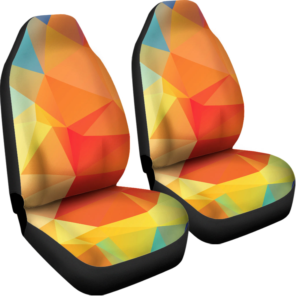 Abstract Polygonal Geometric Print Universal Fit Car Seat Covers