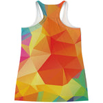 Abstract Polygonal Geometric Print Women's Racerback Tank Top