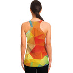 Abstract Polygonal Geometric Print Women's Racerback Tank Top