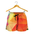 Abstract Polygonal Geometric Print Women's Shorts