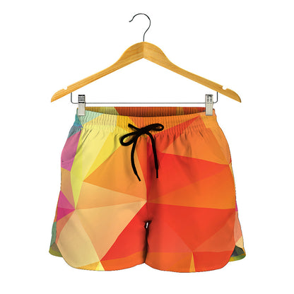 Abstract Polygonal Geometric Print Women's Shorts