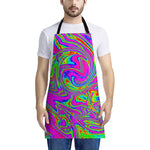 Abstract Psychedelic Liquid Trippy Print Apron