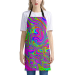 Abstract Psychedelic Liquid Trippy Print Apron