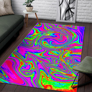 Abstract Psychedelic Liquid Trippy Print Area Rug GearFrost
