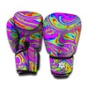 Abstract Psychedelic Liquid Trippy Print Boxing Gloves